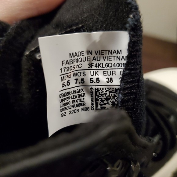 Converse CTAS Lugged 2.0 Counter Climate Shoes High Top Womens 7.5 172057C Black - Picture 10 of 11